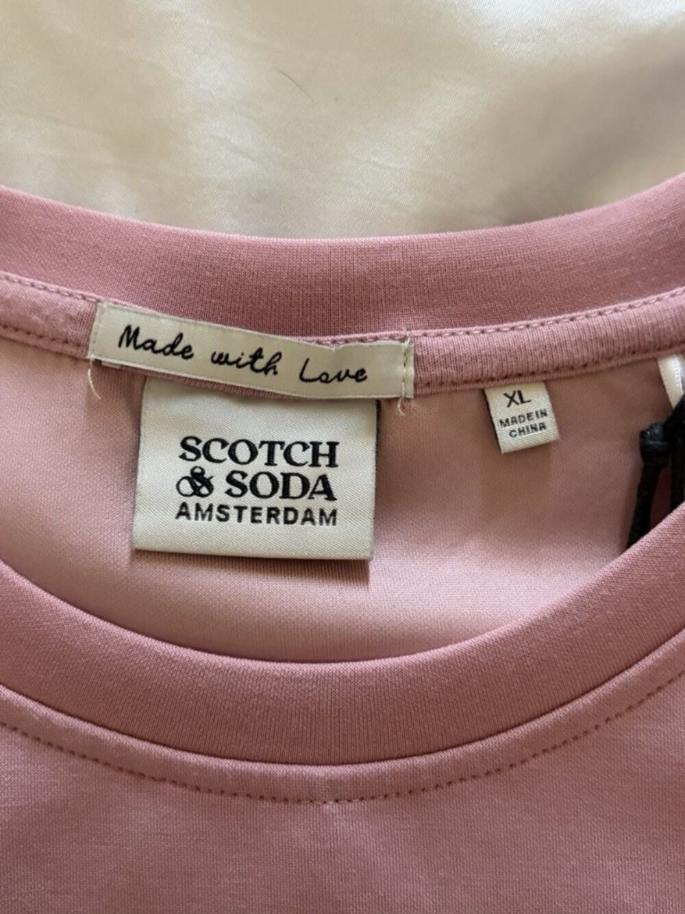 Scotch & Soda Women’s Drawstring T-Shirt Dress in Dusty Rose Size XL NWT - Picture 5 of 10